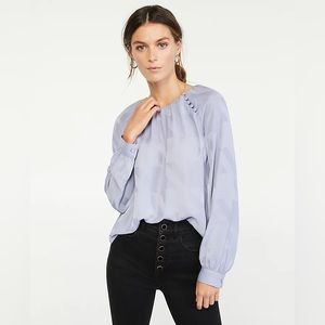 NWT Lilac Silky Covered Button Blouse